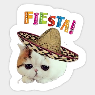 Cinco de Mayo meow-o Fiesta kitty Sticker